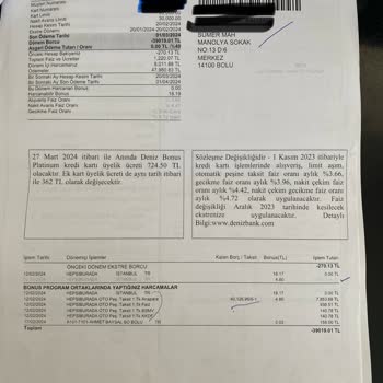 DENİZBANK'IN İptal Olunan Alışverişten Faiz Alması