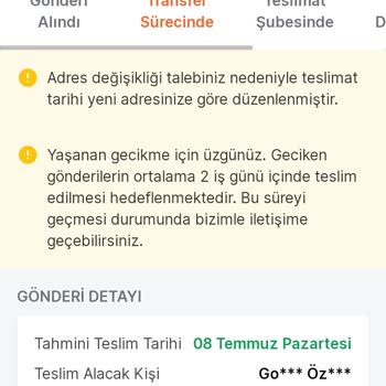 Trendyol Ekspres Firmasından Şikayetçiyim