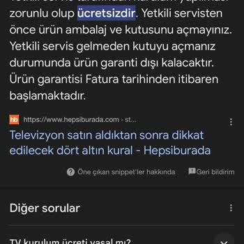 Senna TV SENNA/Onvo Kurulum Ücreti Talep Ediyor!