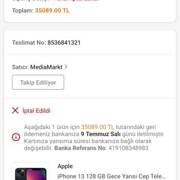 Trendyol Ve Media Markt İndirim Yapıp İptal Edilmesine Dair