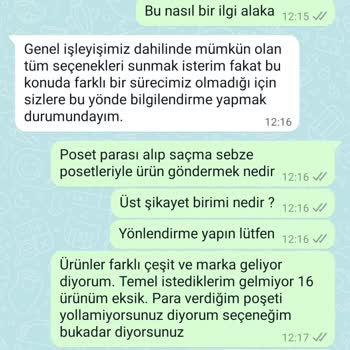 A101 Kapıda Uygulamasının Kafalarına Göre Ürün İptali Ve Değişikliği.