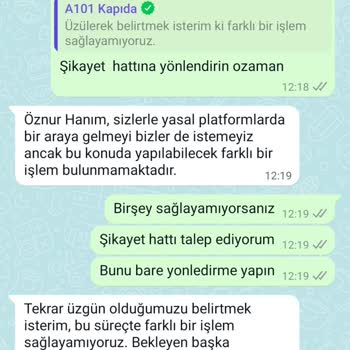 A101 Kapıda Uygulamasının Kafalarına Göre Ürün İptali Ve Değişikliği.