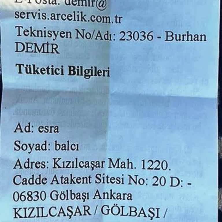 Beko Arçelik Gölbaşı Yetkili Servisin Bilgisizliği