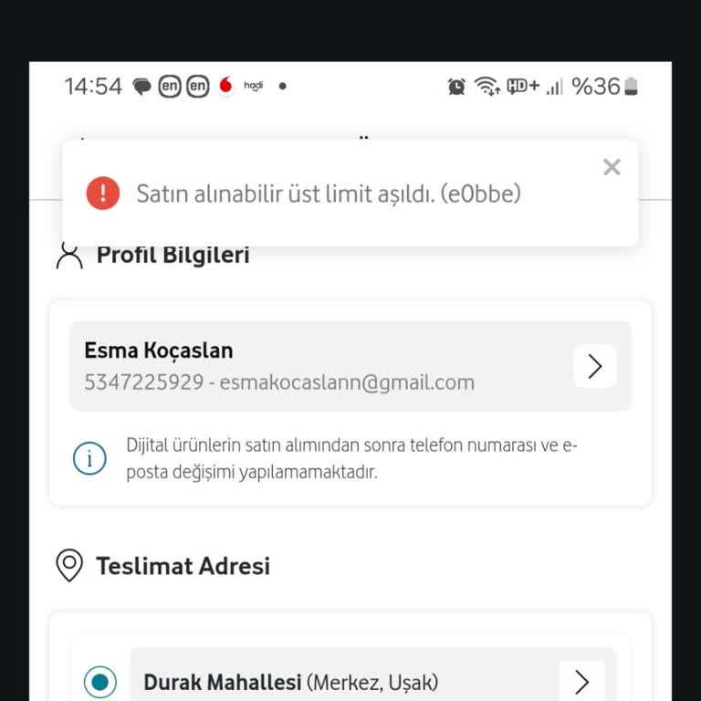 Vodafone Net Kupon Sorunu!