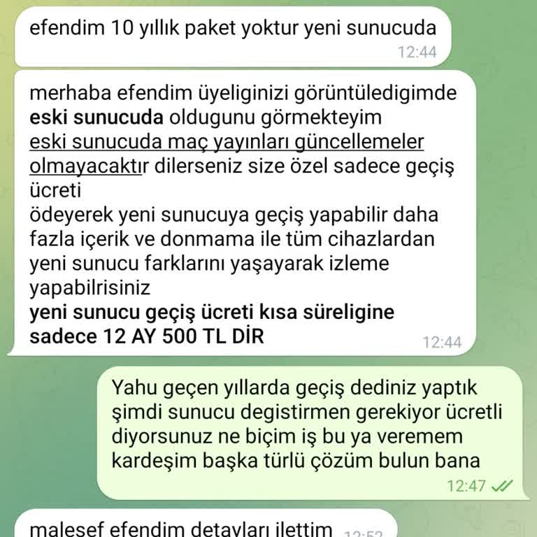 Alfa IP TV Üyelik Ve Sunucu Geçiş Ücreti Sorunu