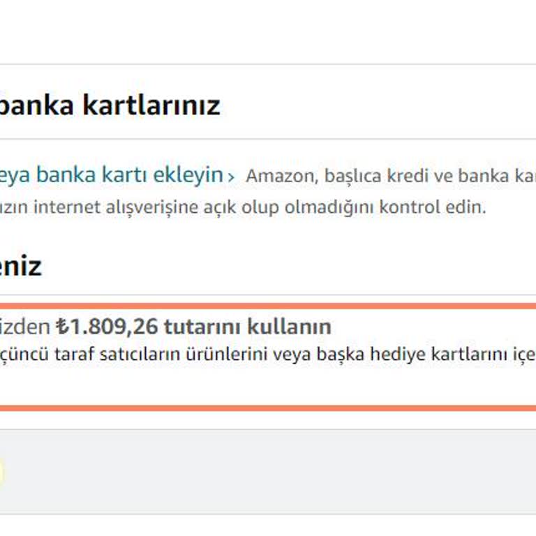 Amazon Hediye Kartı Bakiyesi Kullanma Sorunu