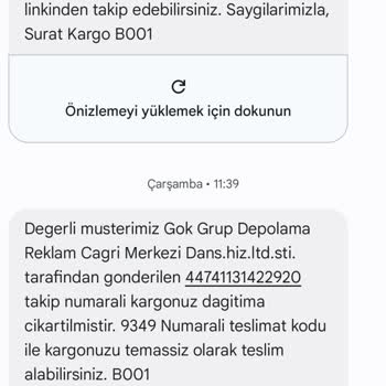 Gök Grup Depolama Ürünüm İade Gelmedi