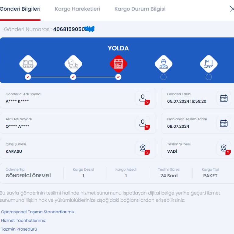 Aras Kargo Sakarya Dan İstanbul'a 5 Günde Gelemeyen Paket