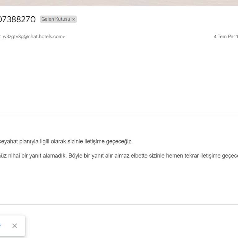 Hotels.com İptal Olan Otelin Ücretini İade Etmiyor