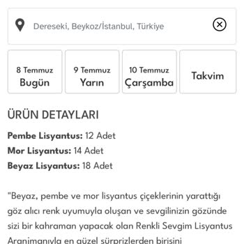 Osevio Eksik Gönderilen Çiçek