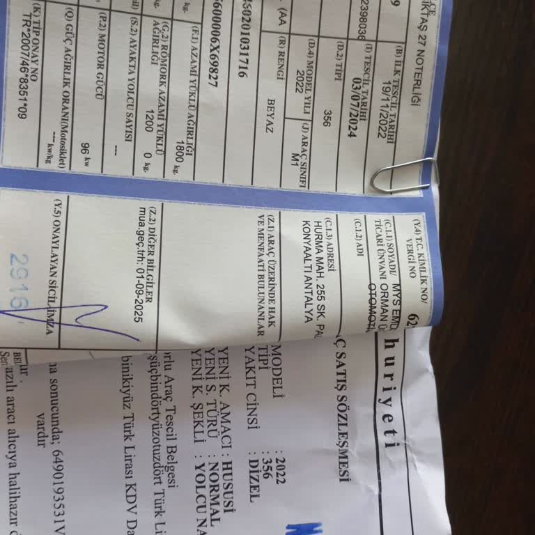 Otokoç İhale 2022 Model Araç Şanzıman Arızası İle Satışı