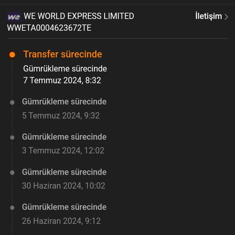 We World Express Ulaşılamıyor