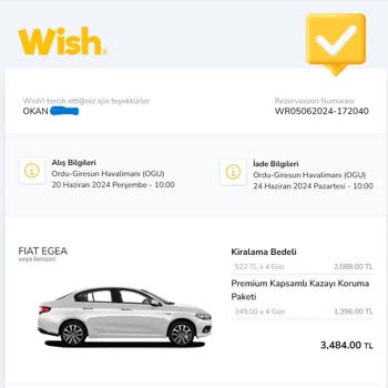 Wish Car Rental Wish Kiralama Mağduriyeti