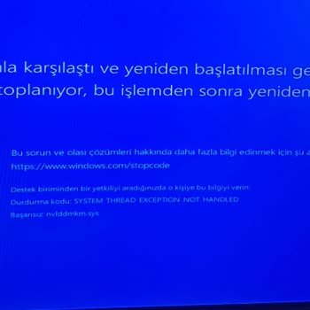 Sinerji Bilgisayar Sinerji.gen.tr Sıfır Toplama PC De Mavi Ekran Hatası
