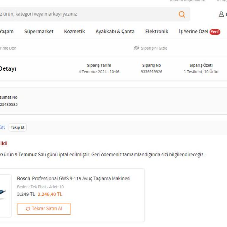 Trendyol İse; Sonuç Hüsran