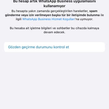 WhatsApp Business Hesabım Spam Dolayısıyla Kapatıldı