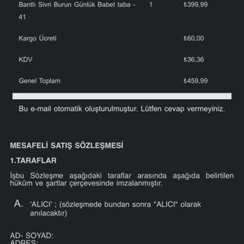 Divolya Mağazası Eksik İade Ücreti