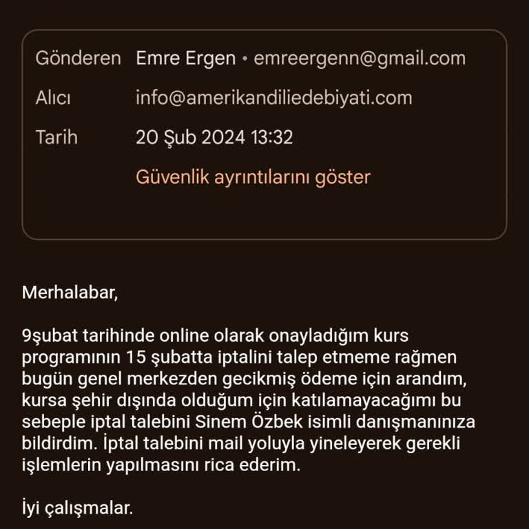 ADEYK Amerikan Dili Ve Edebiyatı Yabancı Dil Kursları Amerikan Dili Edebiyatı Yabancı Dil Okulları Sözleşmeyi İptal Etmeme