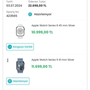 EasyCep Parasını Ödediğim Cihazları Kargoya Vermiyor.
