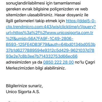 Unico Sigorta Değer Kaybı Ödenmedi
