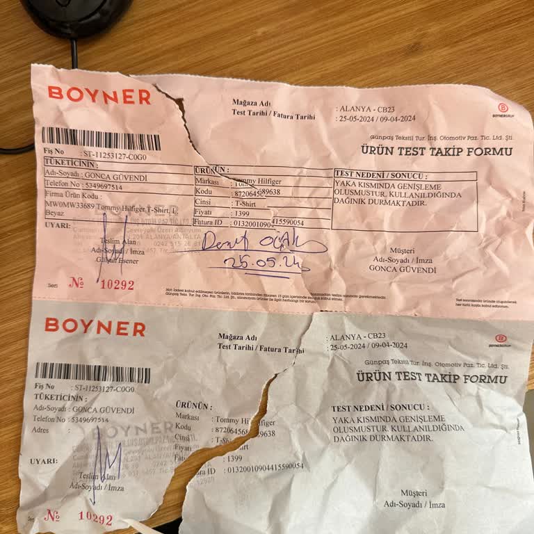 Tommy Hilfiger T-shirt Kalitesi Ve Müşteri Hizmeti Hakkında Şikayet