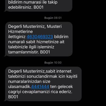Türk Telekom Kozan/Adana Nakil İşlemini Gerçekleştirmiyor.