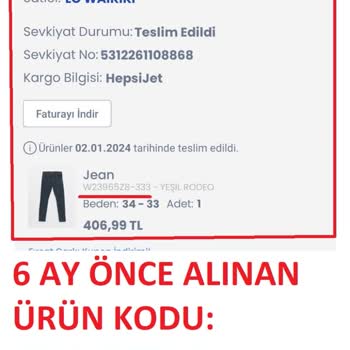 LC Waikiki Birebir Aynı Ürüne Değişim İçin Fark İstenmesi