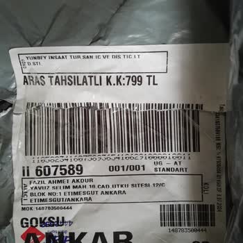 Yunbey İnşaat Yanlış Ürün Gönderimi Ve Haksız Kazanç Şikayeti