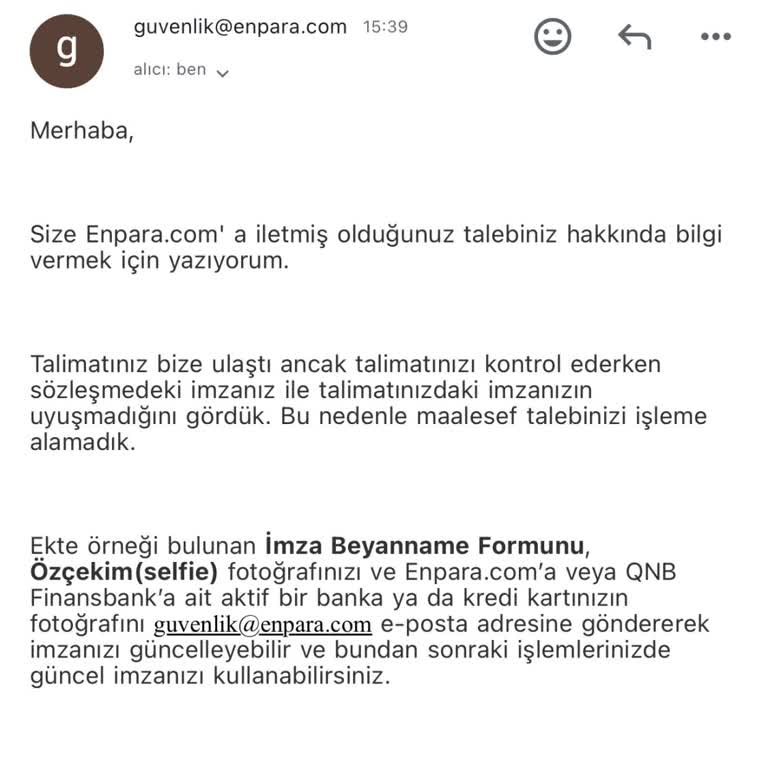 Enpara En Parada Numaramı Güncelleyemiyorum