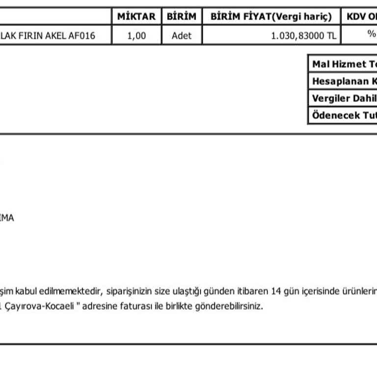 A101 Davul Fırının Bozuk Çıkması