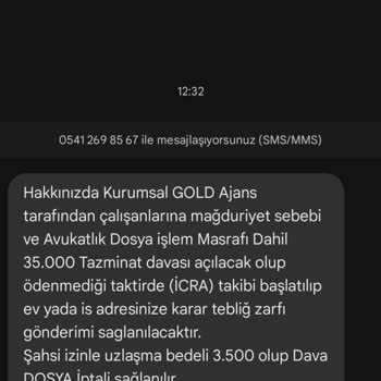 Gold Ajans Tazminat Davası Mesajı