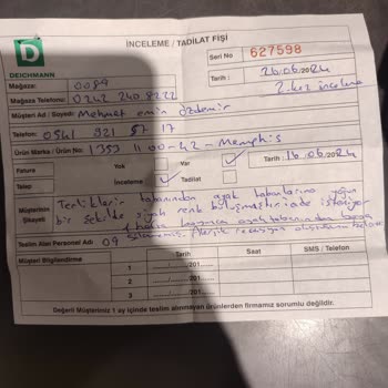 Deichmann Mağazasından Alınan Terlikte Kimyasal Boya Sorunu