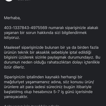 Amazon Sattığı Ürünü Yollamıyor
