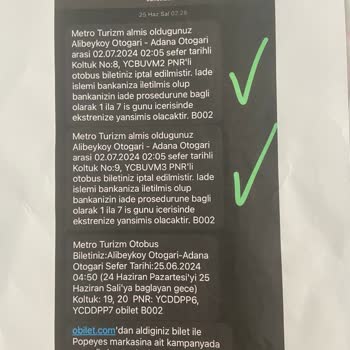 Metro Turizm Para İadem Yatmadı