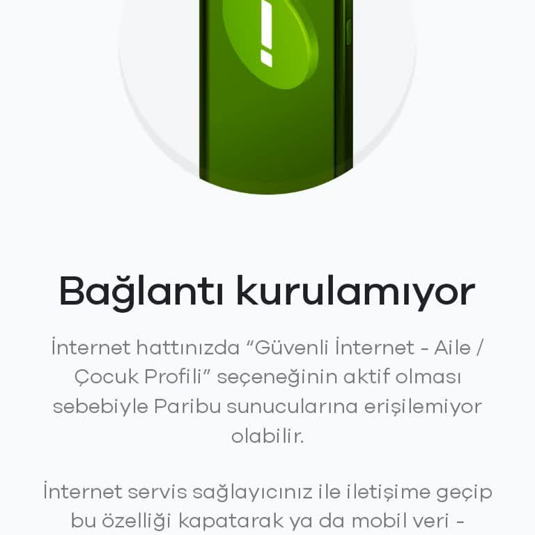 Paribu'ya Girmiyorum Ekran Açılmıyor