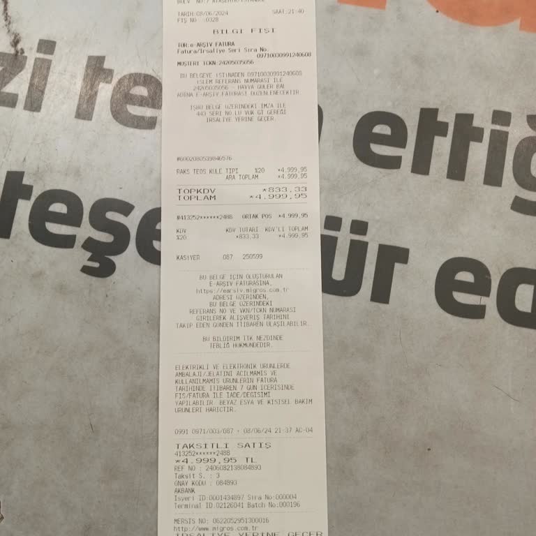 Migros'tan Aldığım Raks Soğutucu İade Talebi