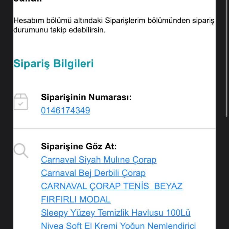 Watsons Mağazaya Teslim Siparişime Ait İademin Yapılmaması