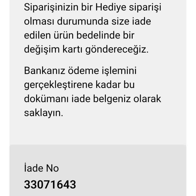Massimo Dutti Kargoda Ürünün Teslimi Aşamasında İade İşlemi Başlatmış