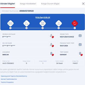 Aras Kargo Adıma Gönderilen Kargo