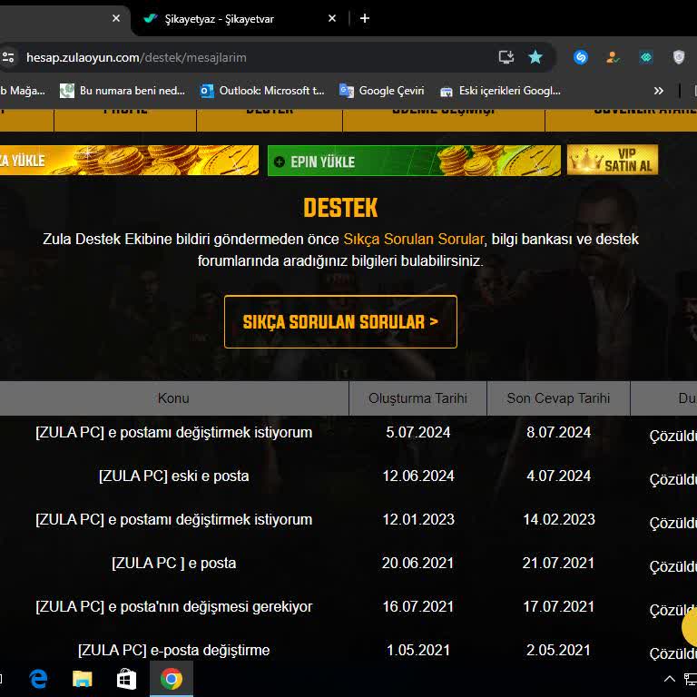 Zula Destek Ekibi Sorunlarıma Çözüm Bulmuyor