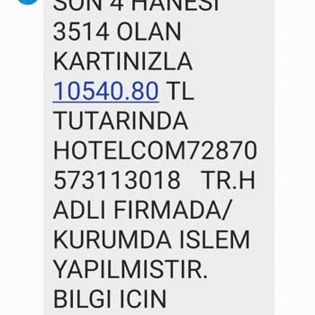 Hotels.com Üzerinden Yapılan Rezervasyonlarda Hatalı Ücretlendirme