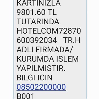Hotels.com Üzerinden Yapılan Rezervasyonlarda Hatalı Ücretlendirme