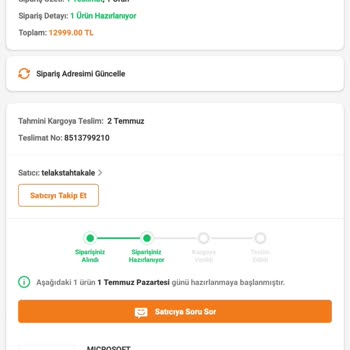 Trendyol Xbox Series S Siparişimin Teslim Edilmemesi.