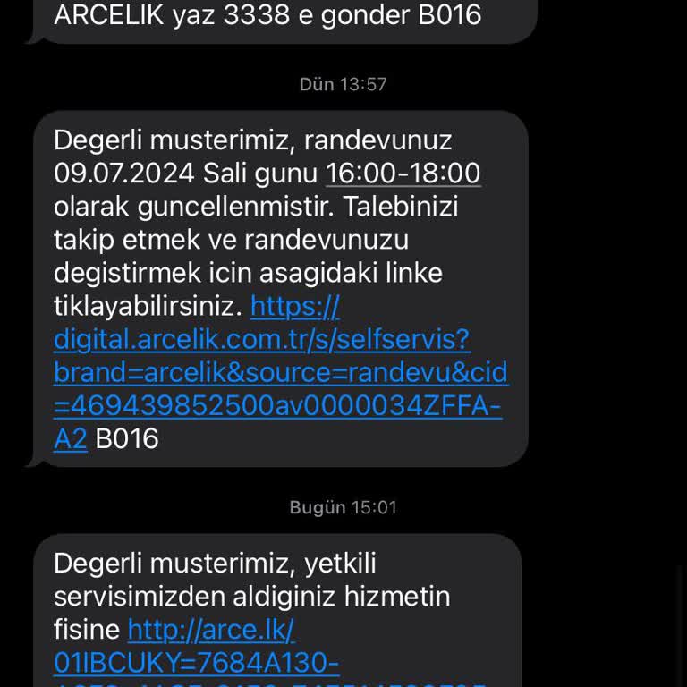 Arçelik Servis Randevu Gününde Gelmiyor