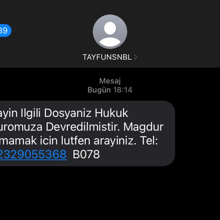 T.SUNBUL HUKUK (SMS) Yanıltıcı Hukuk Bürosu Mesajları Hakkında Şikayet