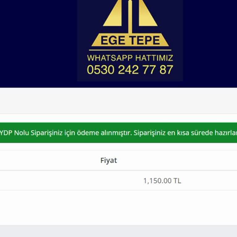 Ege Tepe Ürünü 1 Haftadır Kargoya Vermedi