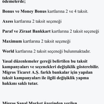 Migros Kurban Money Bonus Kampanyası