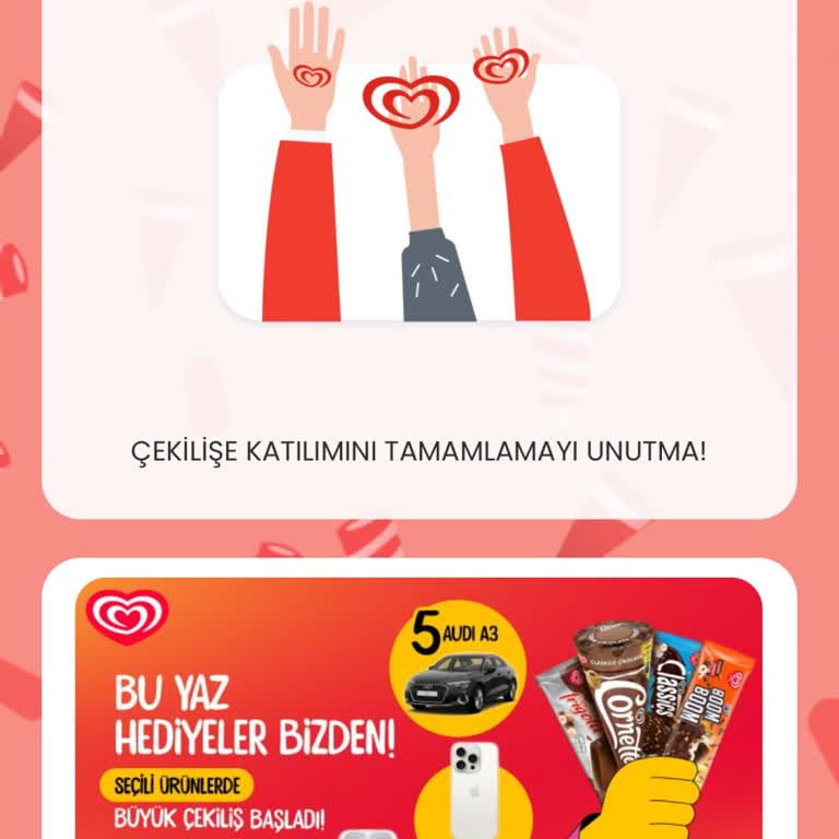 Algida Uygulaması Kodlardan Puan Vermiyor