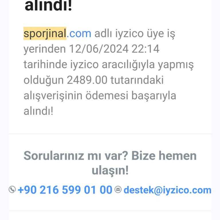 Sporjinal Sadece Satış Yapmak İçin Açılmış Bir Site