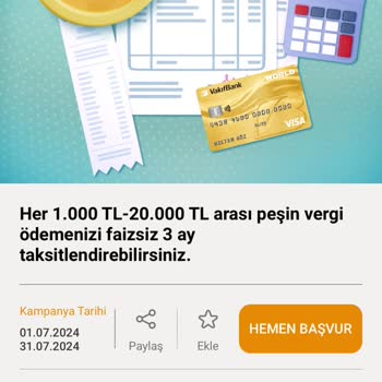 VakıfBank Vergi Taksitlendirmesi Problemi